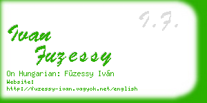 ivan fuzessy business card